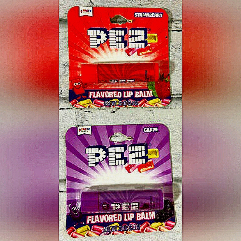 PEZ Flavored Lip Balm Strawberry, & Grape!!! Can't believe they make this!!!